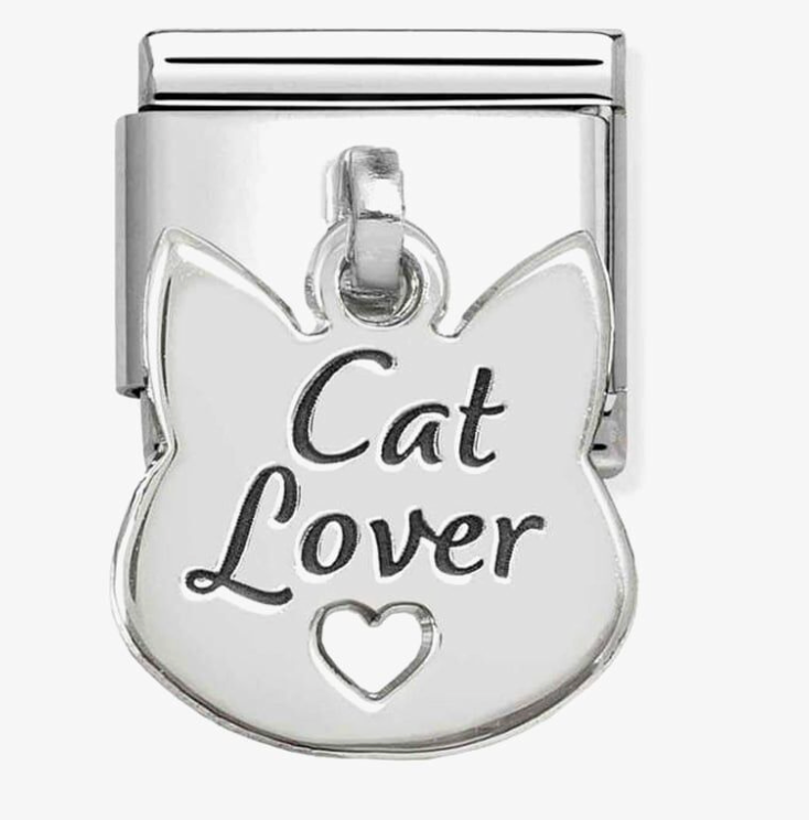 Nomination Classic Plates Cat Lover Dropper Charm 33181114