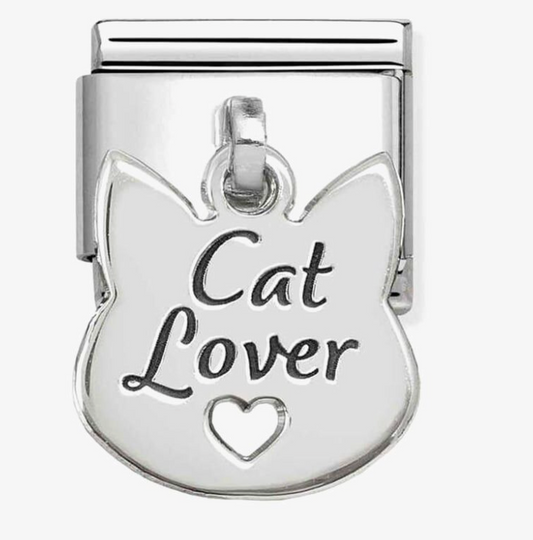Nomination Classic Plates Cat Lover Dropper Charm 33181114