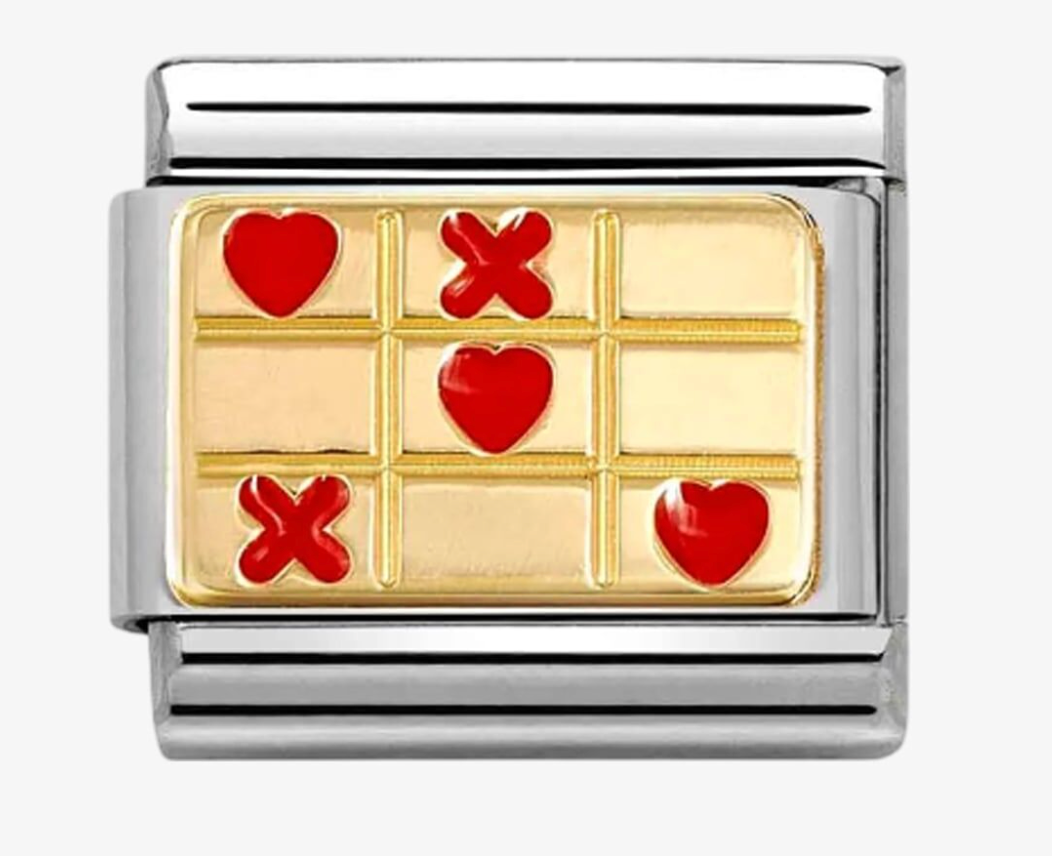 Nomination Classic Stainless Steel & Gold Hearts & Crosses Charm 03028471