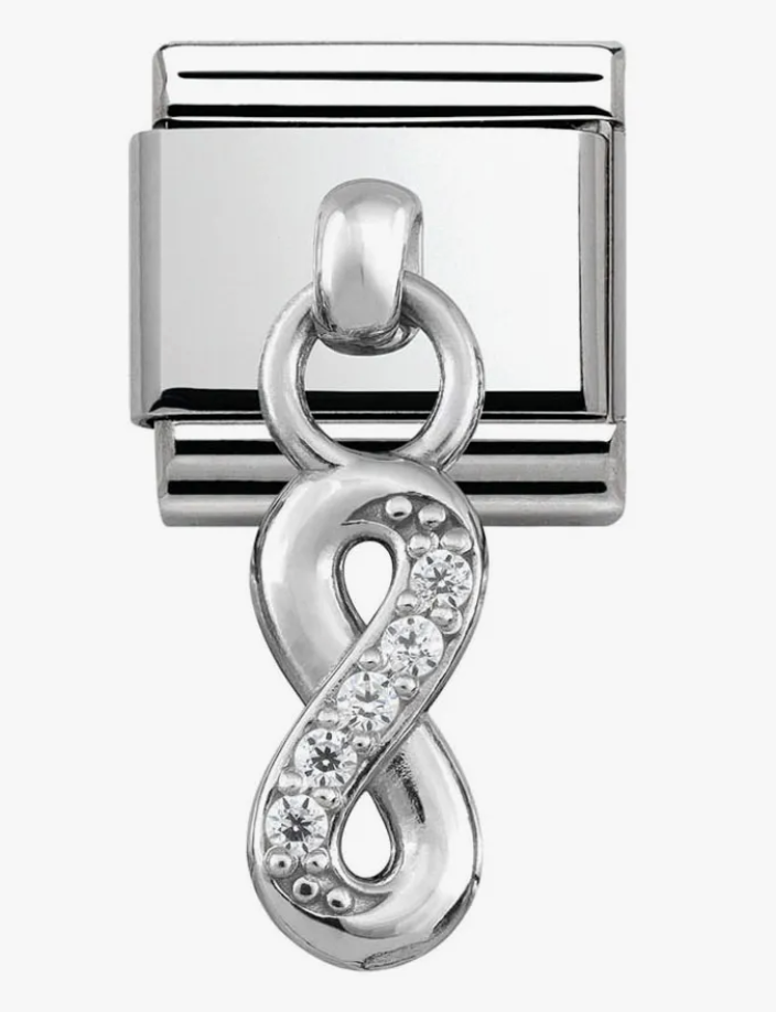 Nomination Classic Sparkling Silver Infinity Pendant Charm 33180010
