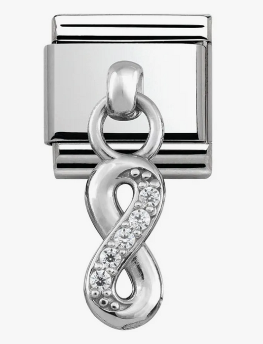 Nomination Classic Sparkling Silver Infinity Pendant Charm 33180010