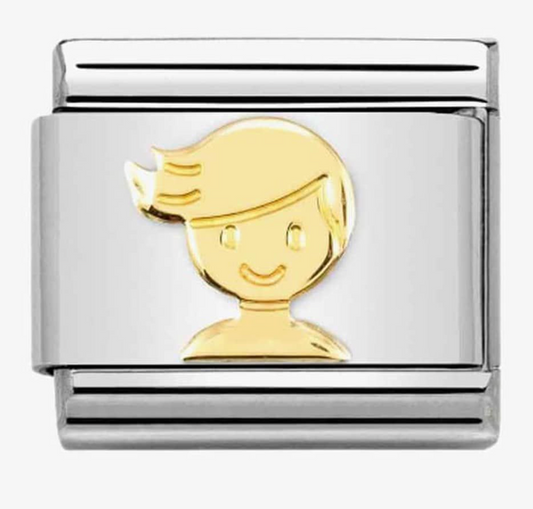 Nomination Classic Composable Yellow Gold Boy Charm 03016272