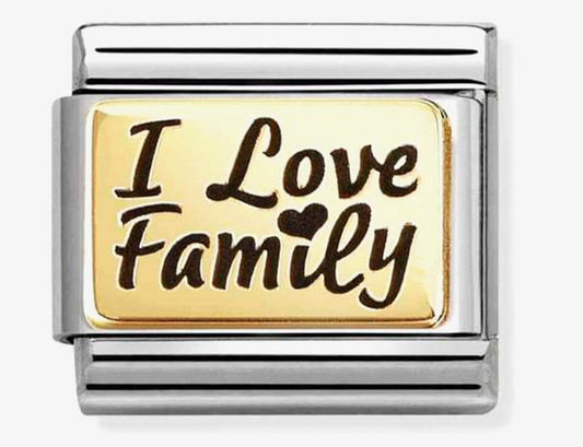 Nomination Classic Plates I Love Family Charm 03016669