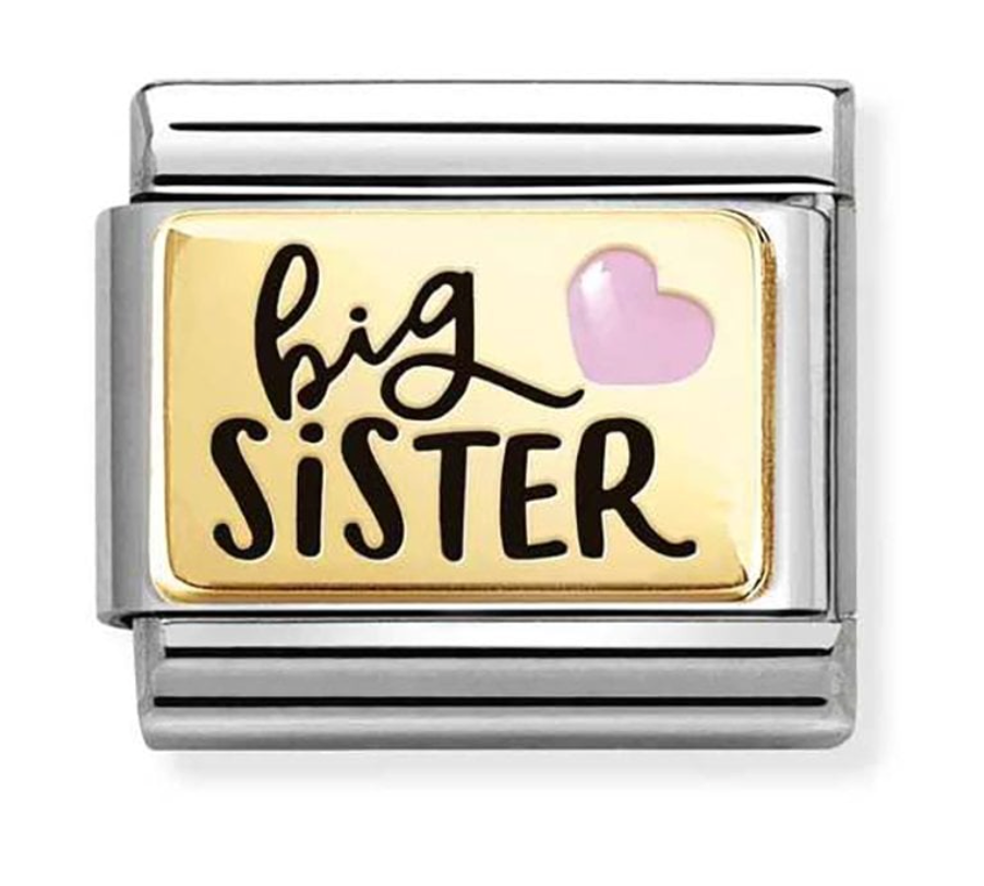 Nomination Classic Gold Pink Big Sister Charm 03028905