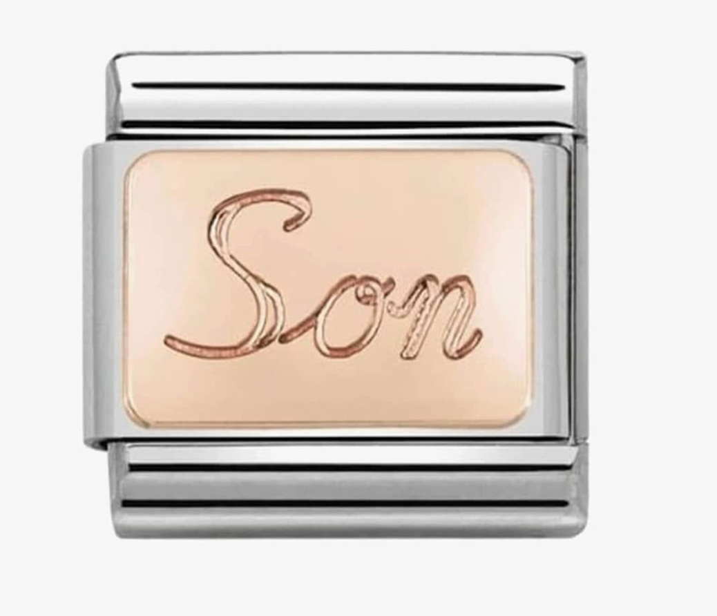 Nomination Classic Rose Gold Engraved Son Charm 43010807