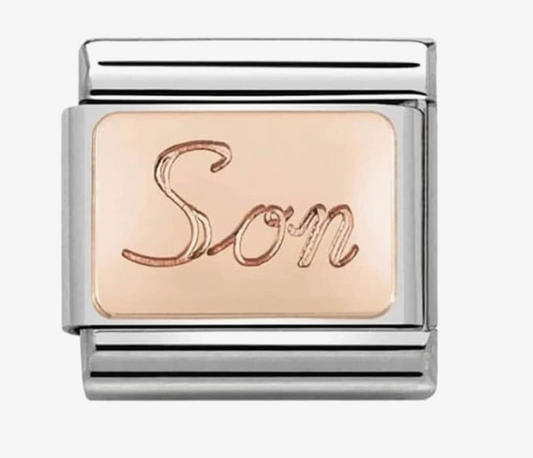 Nomination Classic Rose Gold Engraved Son Charm 43010807