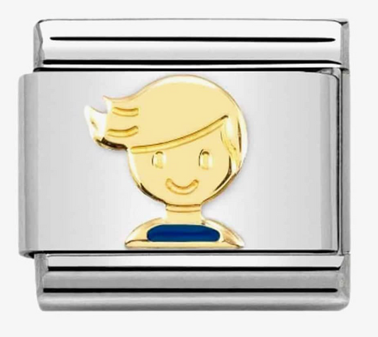Nomination Classic Composable Blue Enamel Boy Charm 03027267