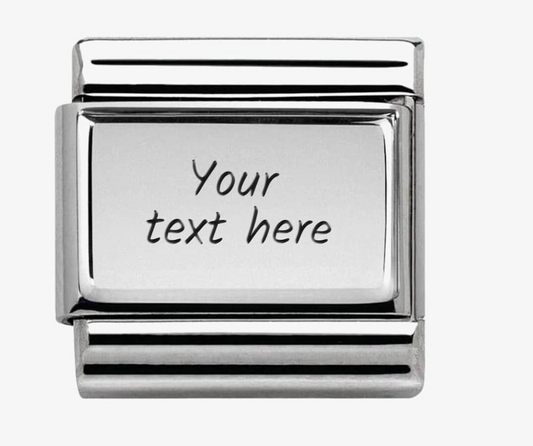 Nomination Classic Silvershine Plates Plain Engravable Charm 33010401