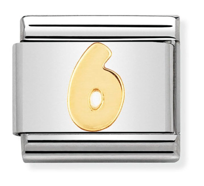 Nomination Classic Gold Number '6' Charm 03010206