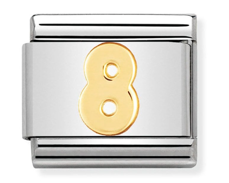 Nomination Classic Gold Number '8' Charm 03010208
