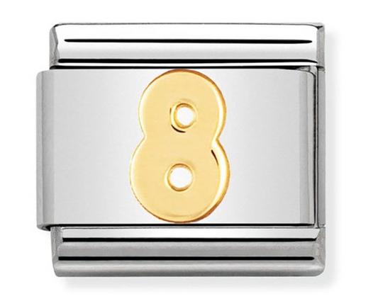 Nomination Classic Gold Number '8' Charm 03010208
