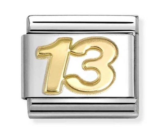 Nomination Classic Gold Number '13' Charm 03010944