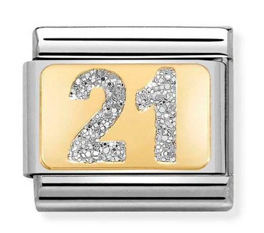 Nomination Classic Gold 21 Glitter Charm 03022402