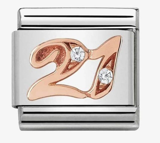 Nomination Classic Rose Gold Number 21 Charm 43031521