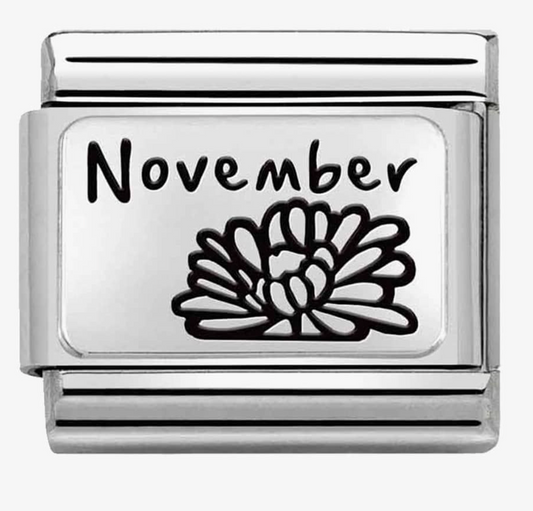 Nomination November Chrysanthemum Birth Flower Charm 33011223