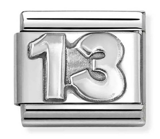 Nomination Classic Silvershine '13' Charm 33010175
