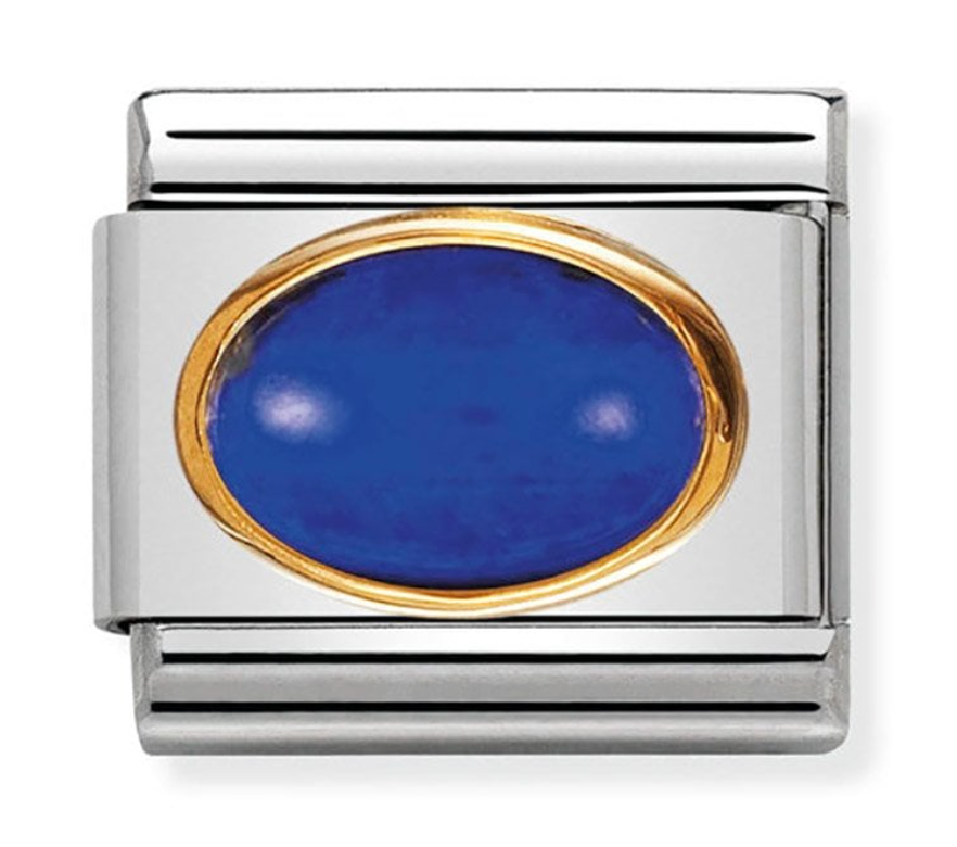 Nomination Classic Gold Oval Lapis Lazuli Charm 03050209