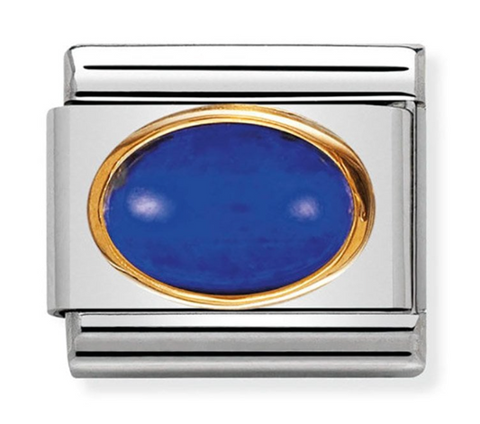 Nomination Classic Gold Oval Lapis Lazuli Charm 03050209