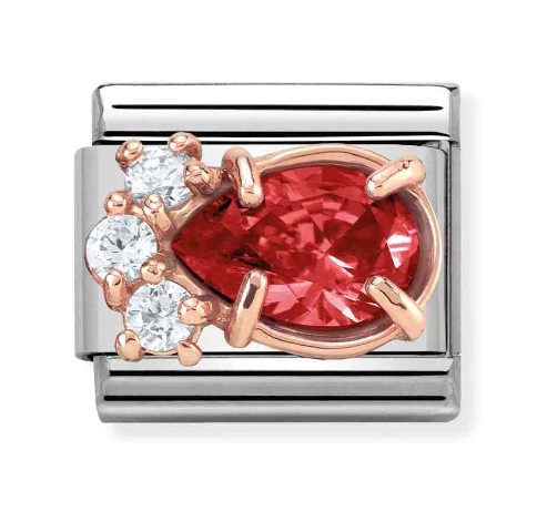 Nomination Classic Rose Gold Red Drop Charm 43030902