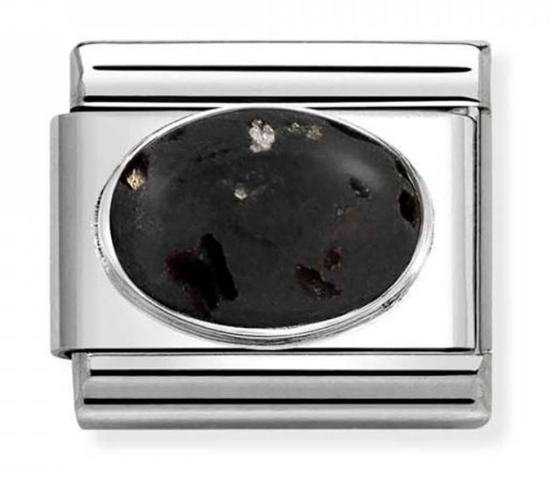 Nomination Classic Silvershine Lava Stone Charm 33051043