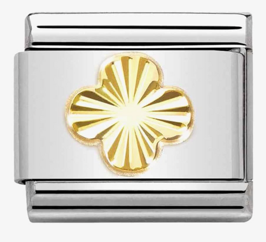 Nomination Classic Composable Gold Coated Four Leaf Clover Charm 03014952