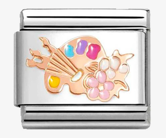 Nomination Classic Rose Gold Artists Paint Palette Charm 43020230
