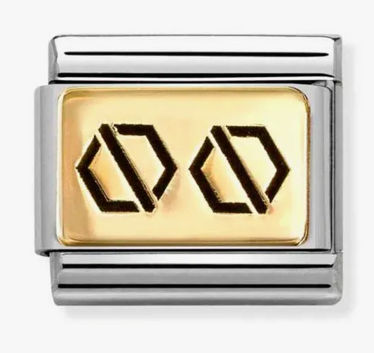 Nomination Classic Gold Two Screws Charm 03016659