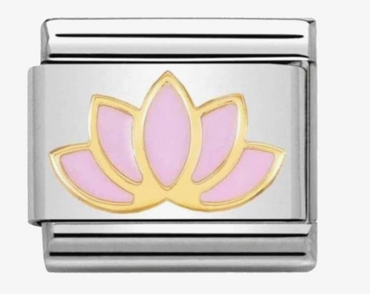 Nomination Classic Gold Nature Lotus Flower Charm 03027817