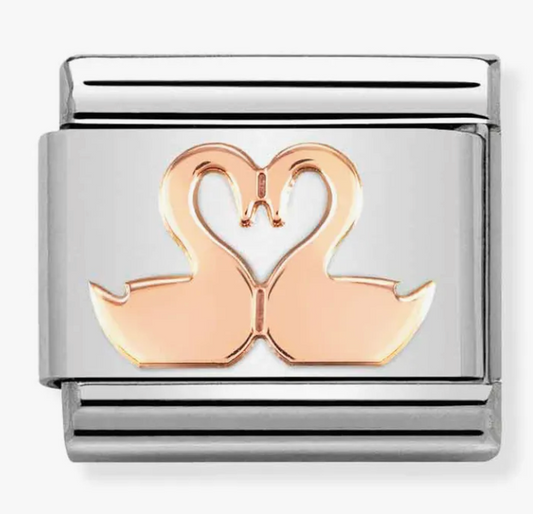 Nomination Classic Rose Gold Swans Charm 43010440