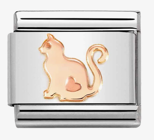 Nomination Classic Composable Rose Gold Cat Charm 43010451