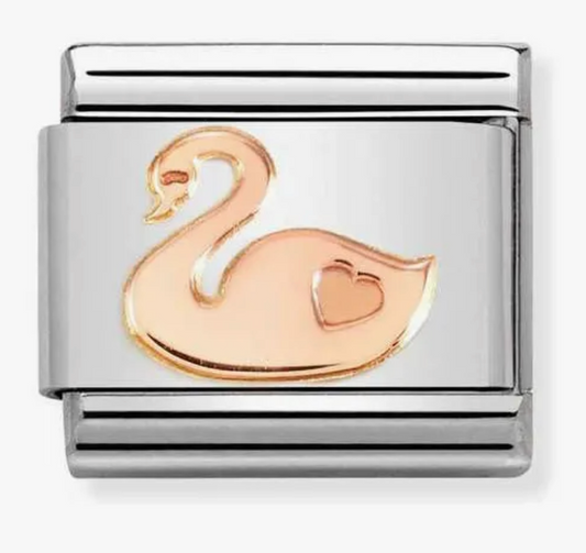 Nomination Classic Rose Gold Swan Charm 43010455