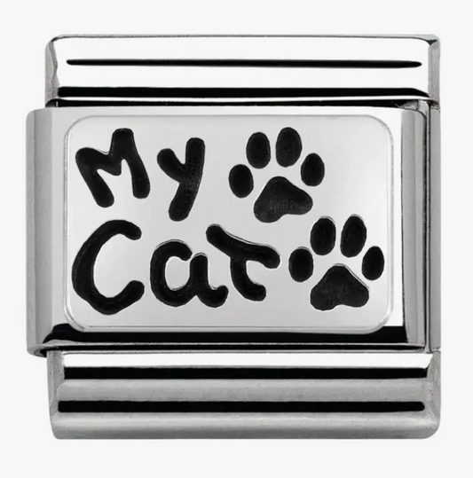Nomination Classic My Family Silver My Cat Charm 33010236