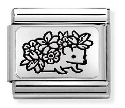Nomination Classic Silvershine Hedgehog With Flowers Charm 33011129