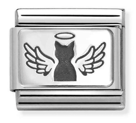 Nomination Classic Silvershine Angel Cat Charm 33011145