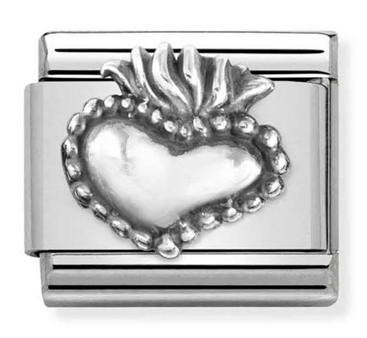 Nomination Classic Silvershine Oxidized Sacred Heart Charm 33010151