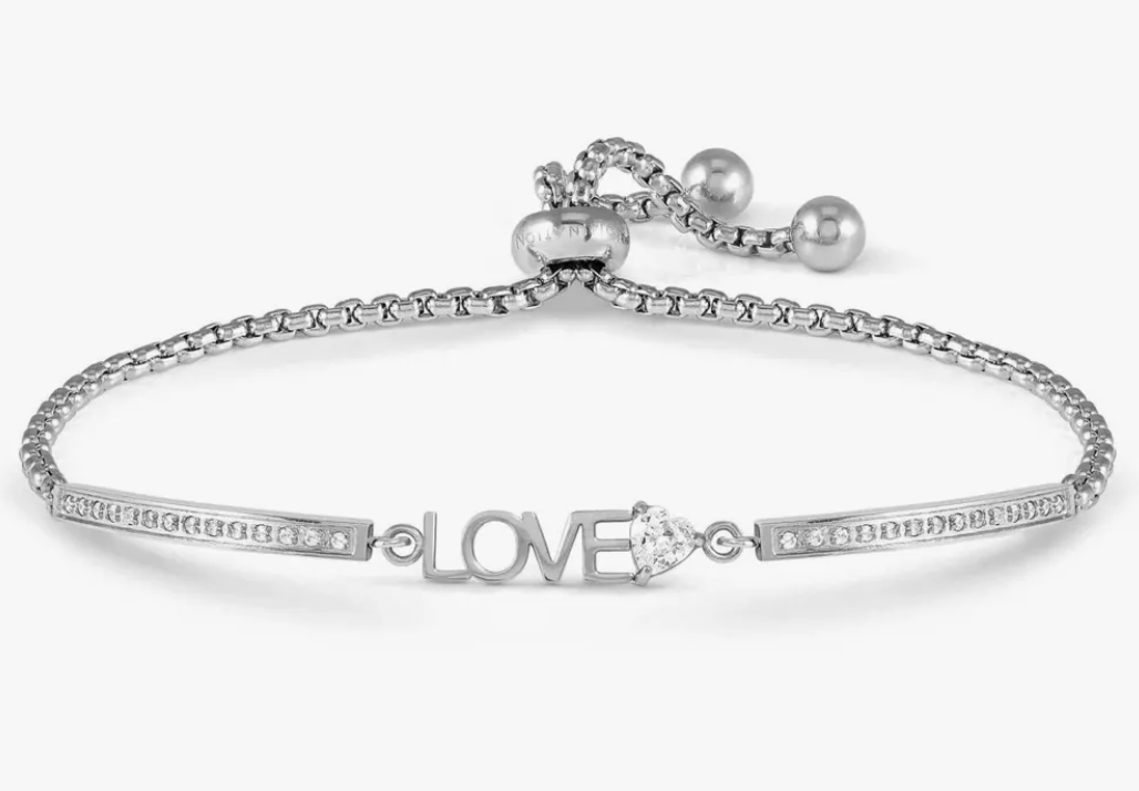 Nomination Milleluci Stainless Steel & Zirconia Love Bracelet