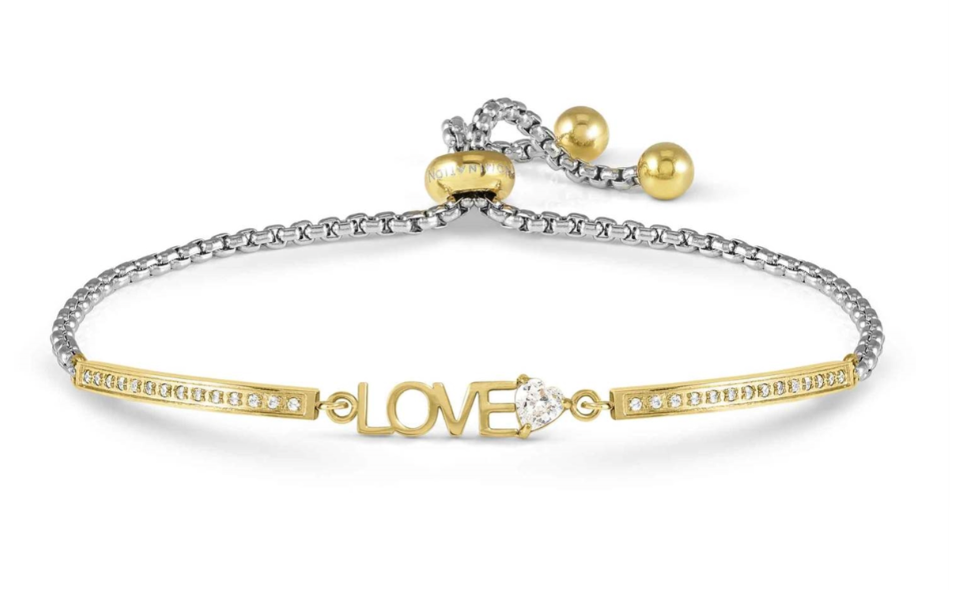 Nomination Milleluci Gold Plated Steel & Zirconia Love Bracelet