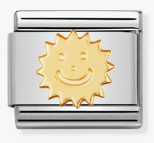 Nomination Classic Gold Smiling Sun Charm 03011002