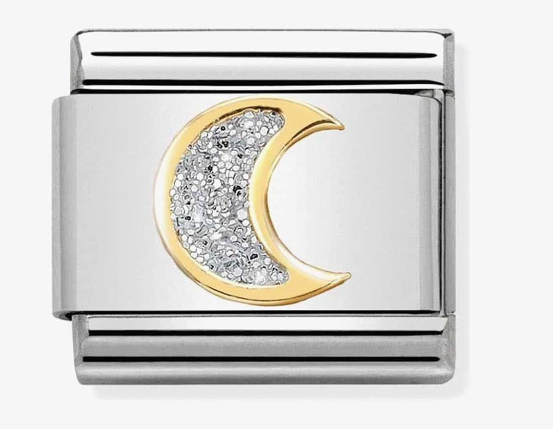 Nomination Classic Glitter Symbols Gold 'Moon' Charm 03022005