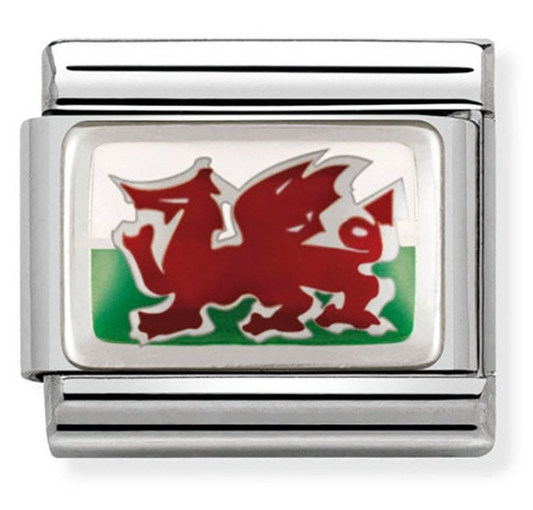 Nomination Classic Silvershine Wales Flag Charm 33020702