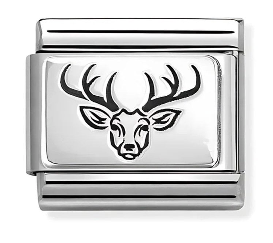 Nomination Classic Silvershine Stag Head Charm 33011152