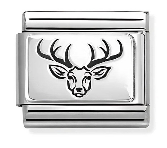 Nomination Classic Silvershine Stag Head Charm 33011152