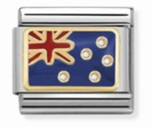 Nomination Gold Australia Flag Composable Charm 03023801