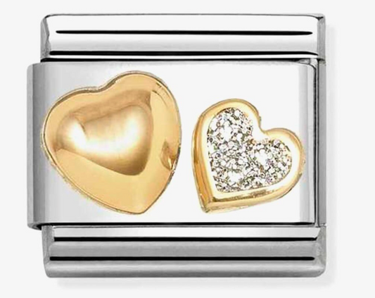 Nomination Classic Glitter Symbols Double Heart Charm 03022026