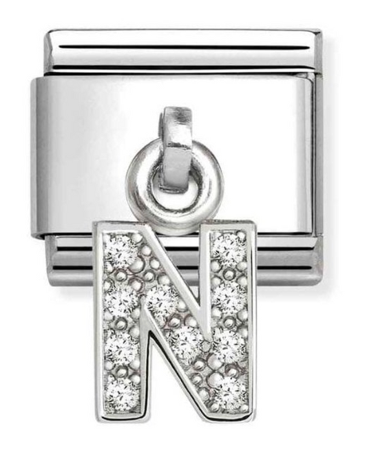 Nomination Classic Silvershine Sparkling Letter N Charm 33181814