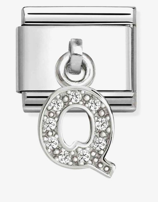 Nomination Classic Silvershine Sparkling Letter Q Charm 33181817