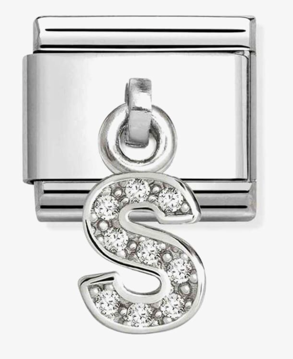 Nomination Classic Silvershine Sparkling Letter S Charm 33181819