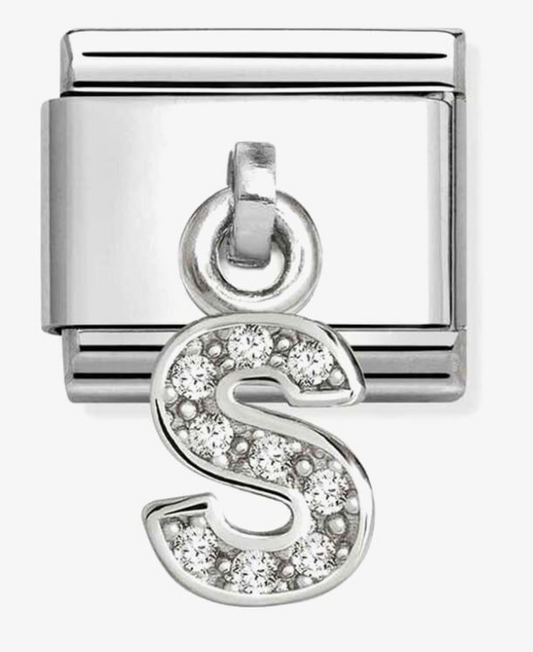 Nomination Classic Silvershine Sparkling Letter S Charm 33181819