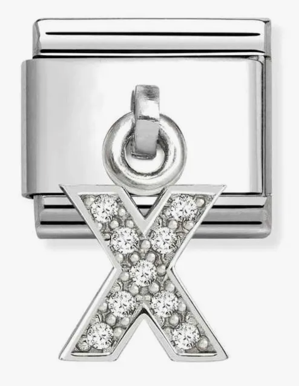 Nomination Classic Silvershine Sparkling Letter X Charm 33181824