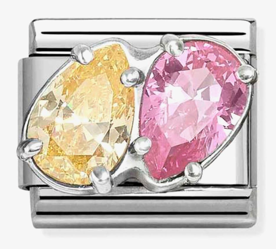 Nomination Classic Pink & Yellow Teardrop Charm 33032917